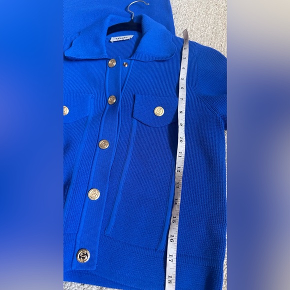 Sold ❌Sandro | Fancy Stitch Knitted Cardigan | L I Blue - Picture 14 of 16